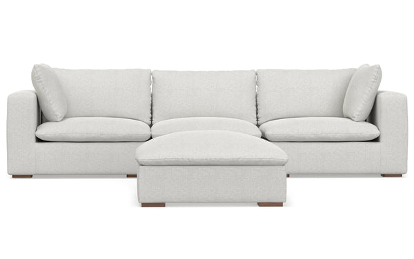 Simpli Home 3 Seater Sofa And Ottoman