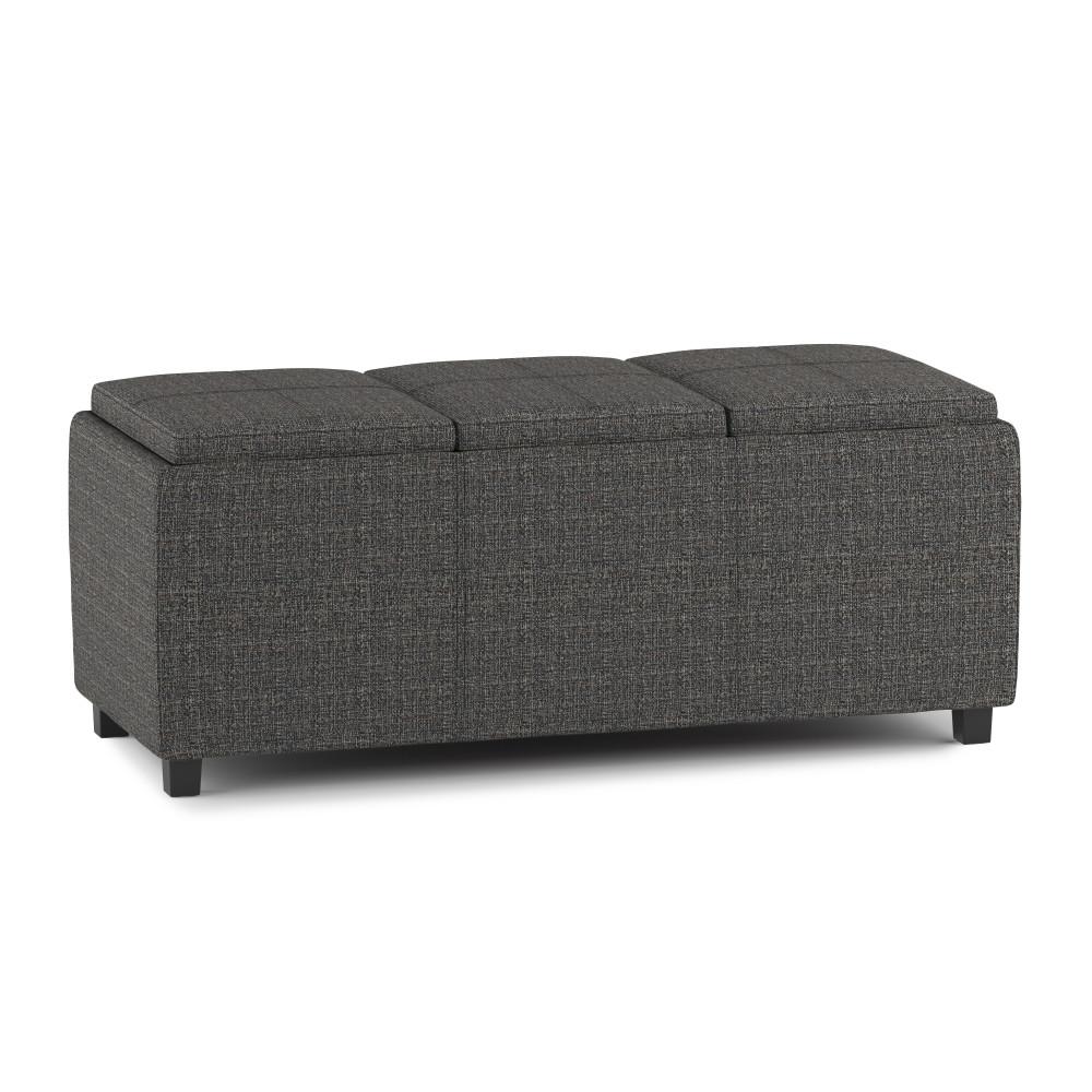 simpli home 3 Trays Ottoman in Tweed