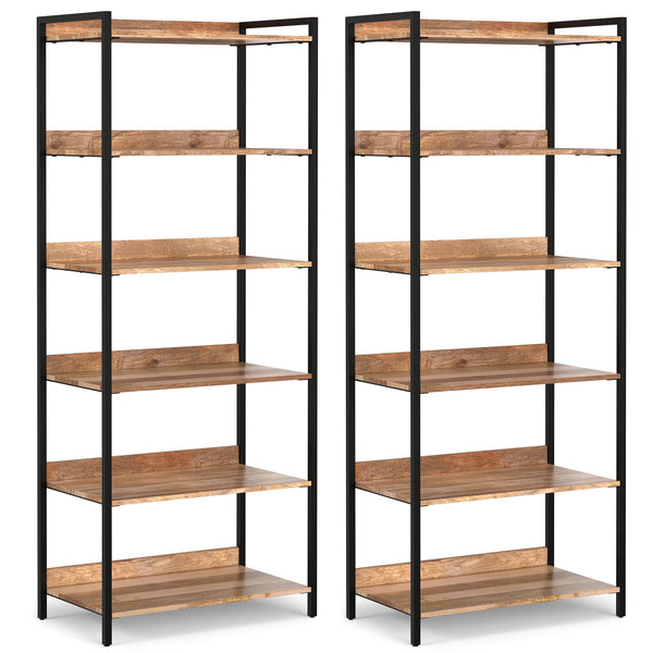 Simpli Home 30 Inch 5 Shelf Bookcase (Set Of 2)