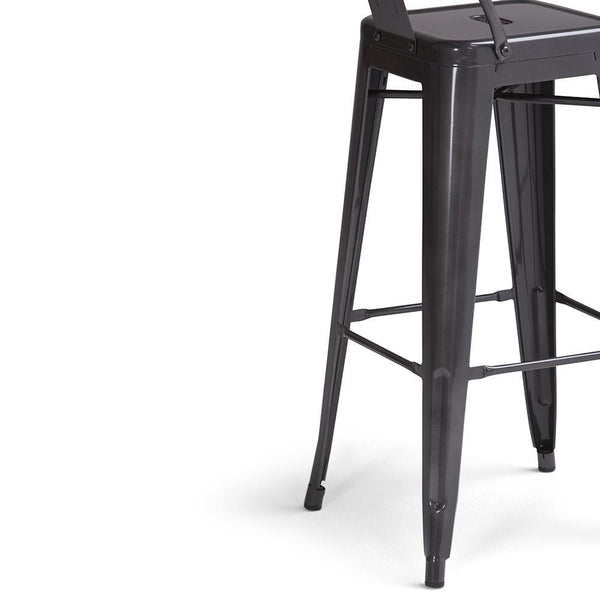 Simpli Home 30 Inch Metal Bar Stool (Set Of 2)