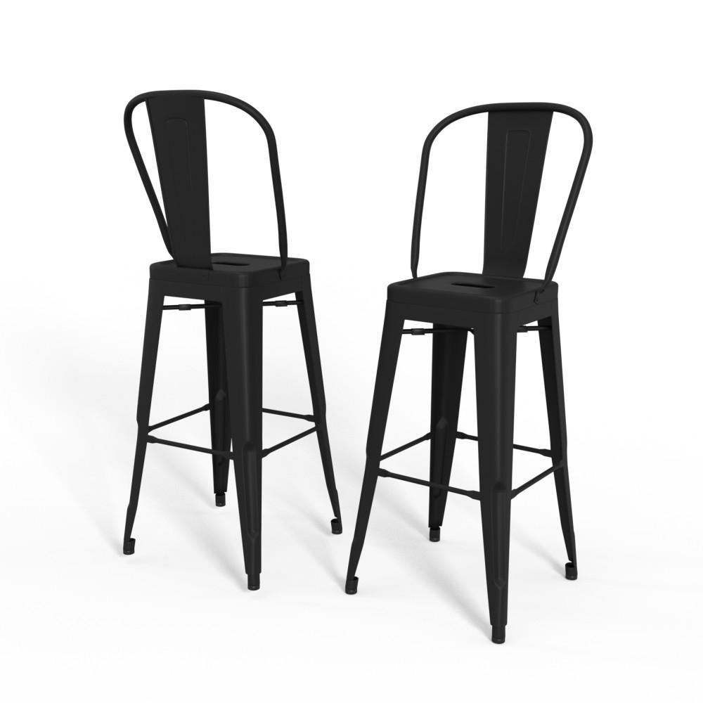 simpli home 30 inch Metal Bar Stool (Set of 2)