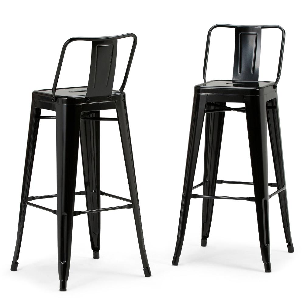 simpli home 30 inch Metal Bar Stool (Set of 4)