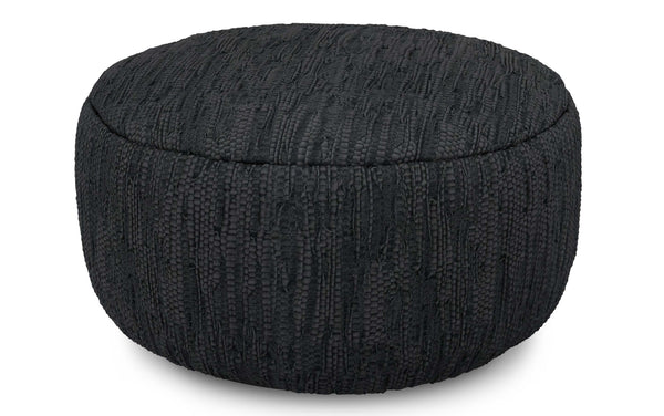 Simpli Home 30 Inch Round Pouf