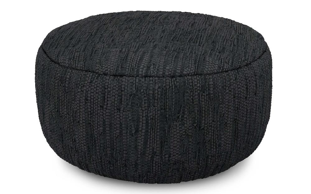 simpli home 30 inch Round Pouf