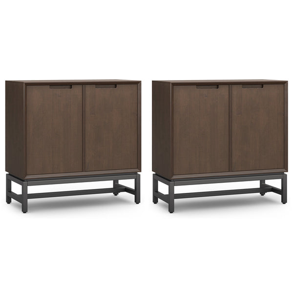 Simpli Home 32 Inch Storage Cabinet (Set Of 2)