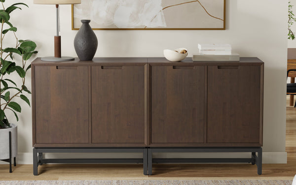 Simpli Home 32 Inch Storage Cabinet (Set Of 2)