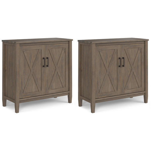 Simpli Home 32 Inch Storage Cabinet (Set Of 2)