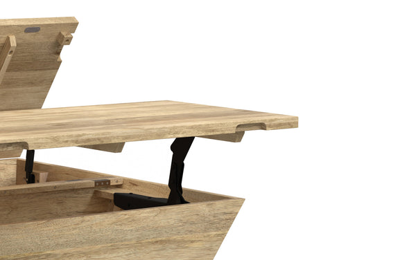 Simpli Home 36 Inch Square Lift Top Coffee Table