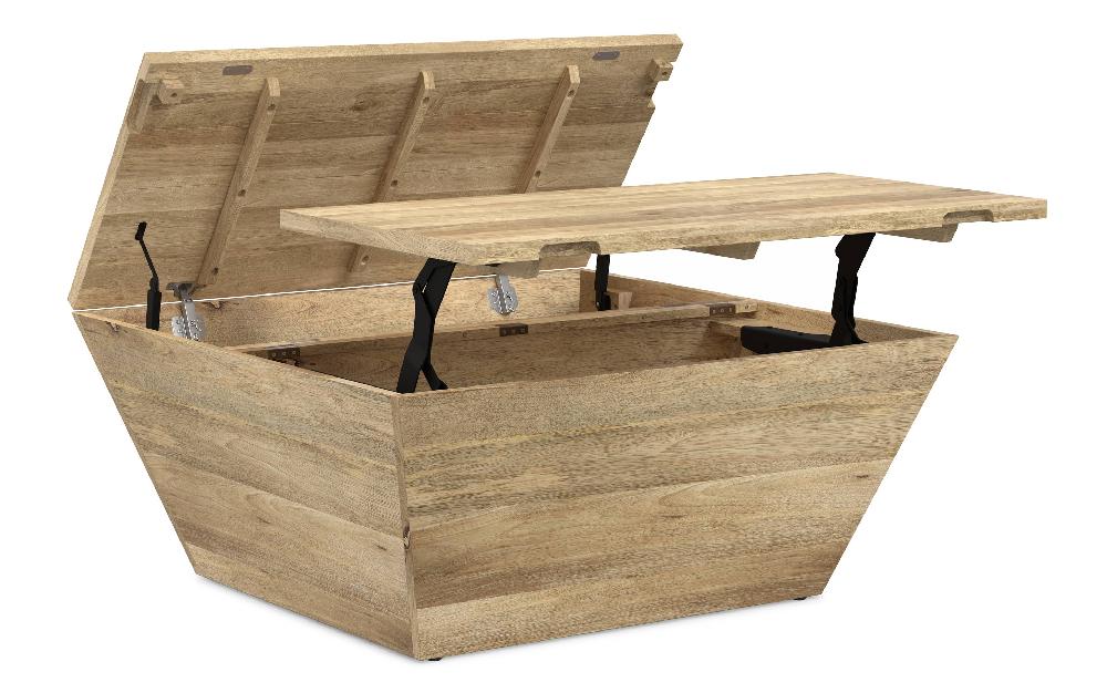 simpli home 36 inch Square Lift Top Coffee Table
