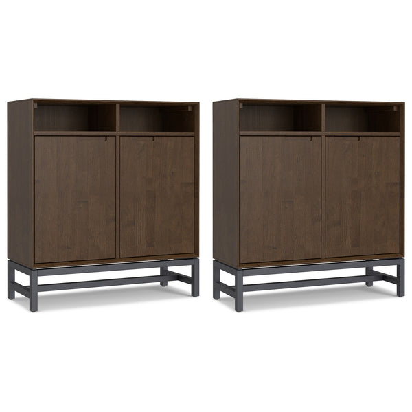 Simpli Home 36 Inch Storage Cabinet (Set Of 2)
