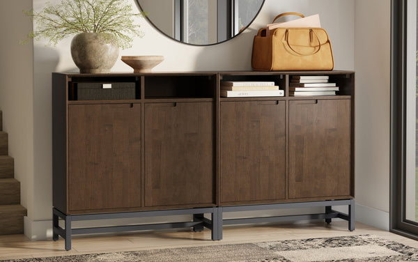 Simpli Home 36 Inch Storage Cabinet (Set Of 2)