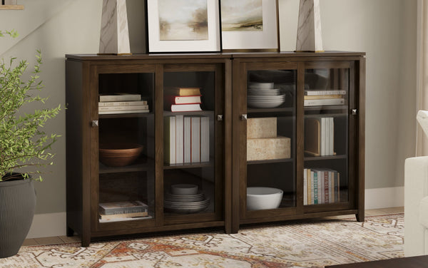 Simpli Home 36 Inch Storage Cabinet (Set Of 2)