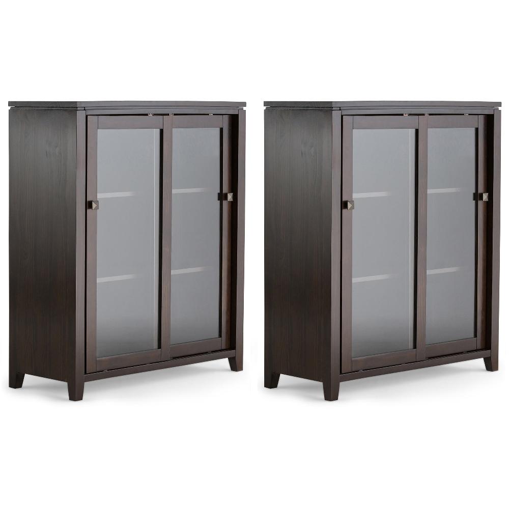 simpli home 36 inch Storage Cabinet (Set of 2)