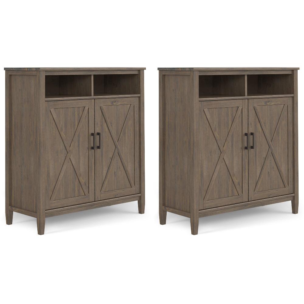 simpli home 39 inch Storage Cabinet (Set of 2)