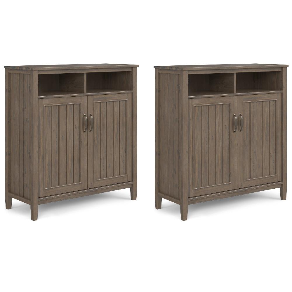 simpli home 39 inch Storage Cabinet (Set of 2)