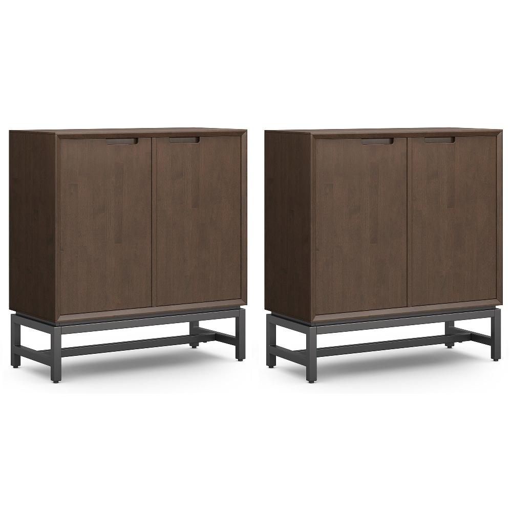 simpli home 39 inch Storage Cabinet (Set of 2)