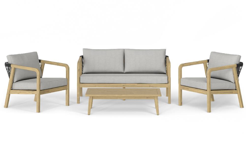 simpli home 4 Piece Outdoor Conversation Set