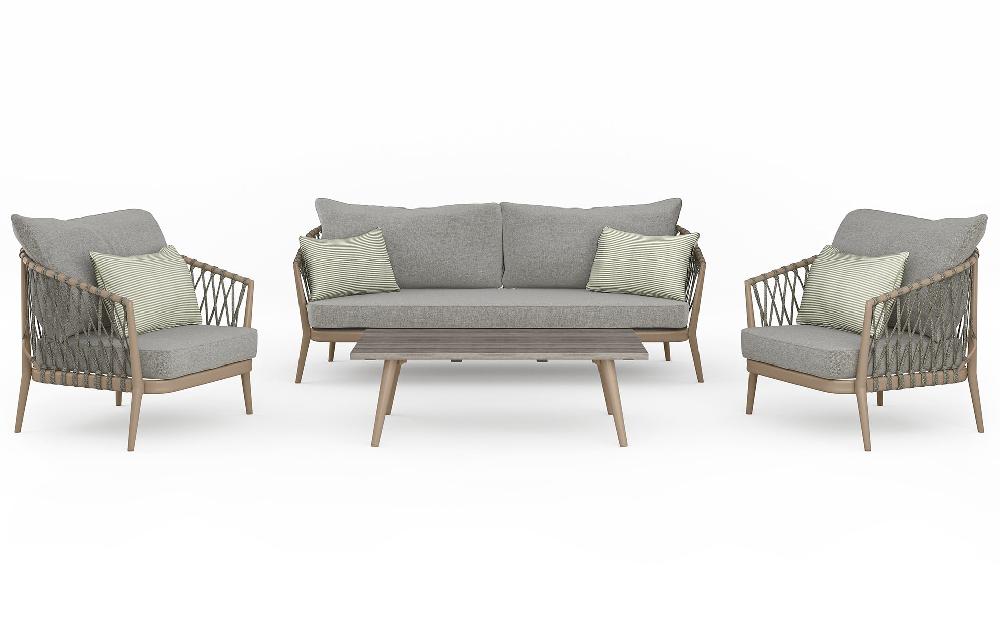 simpli home 4 Piece Outdoor Conversation Set