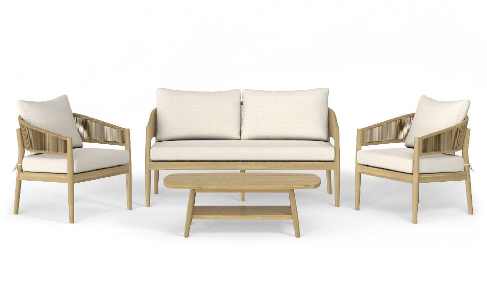 simpli home 4 Piece Outdoor Conversation Set