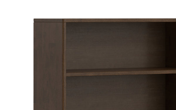 Simpli Home 4-Shelf Low Bookcase