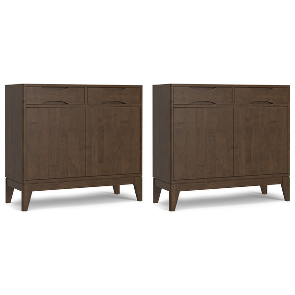 Simpli Home 40 Inch Storage Cabinet (Set Of 2)