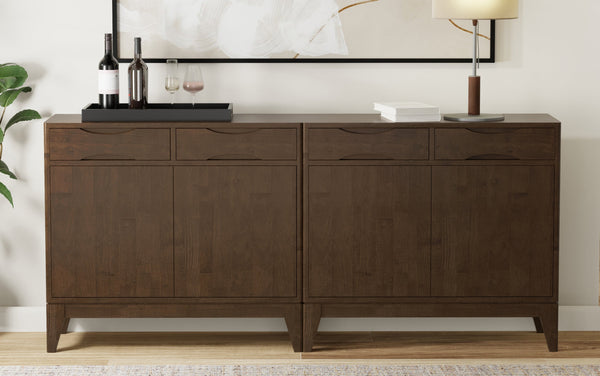 Simpli Home 40 Inch Storage Cabinet (Set Of 2)