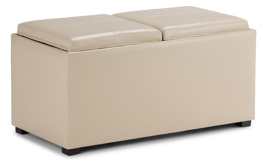 simpli home 5 Pc Storage Ottoman in Cream
