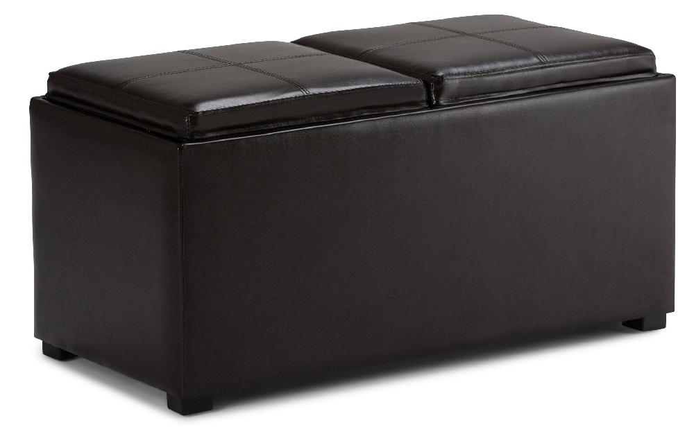 simpli home 5 Pc Storage Ottoman in Vegan Leather