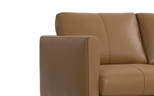 Simpli Home 60 Inch Loveseat In Genuine Leather