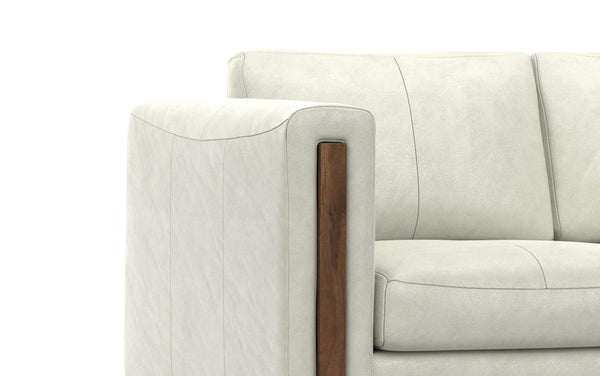 Simpli Home 63 Inch Loveseat In Genuine Leather