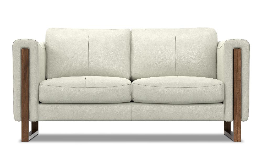 simpli home 63 inch Loveseat in Genuine Leather