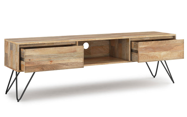 Simpli Home 68 Inch TV Media Stand In Mango