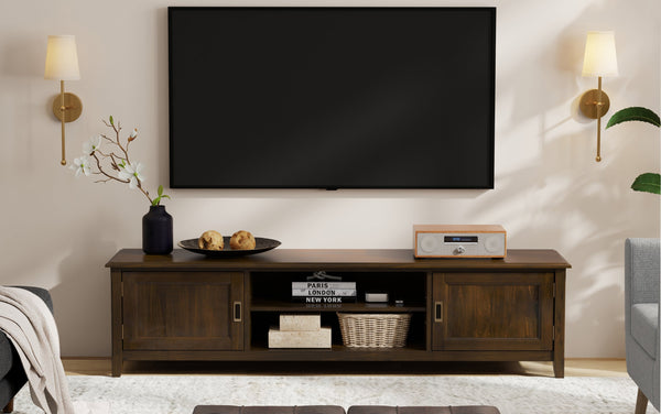 Simpli Home 72 Inch Low TV Media Stand