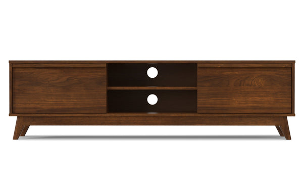 Simpli Home 72 Inch Low TV Stand In Walnut