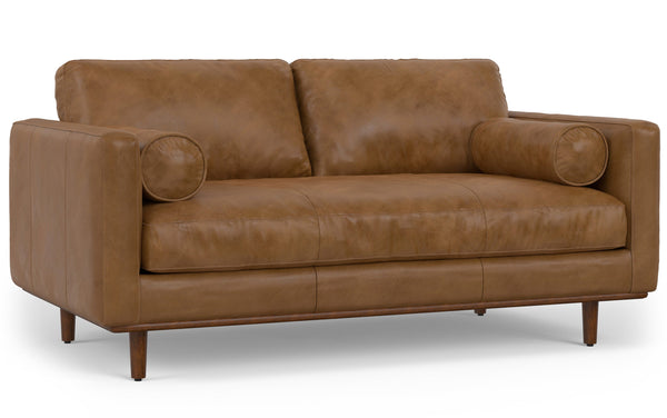 Simpli Home 72 Inch Sofa In Genuine Leather
