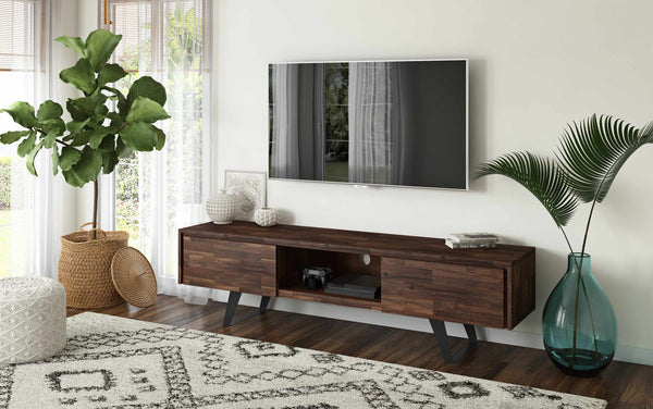 Simpli Home 72 Inch TV Media Stand In Acacia