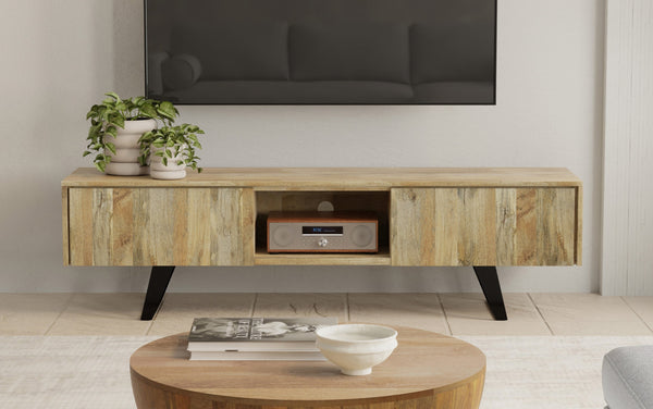 Simpli Home 72 Inch TV Media Stand In Mango