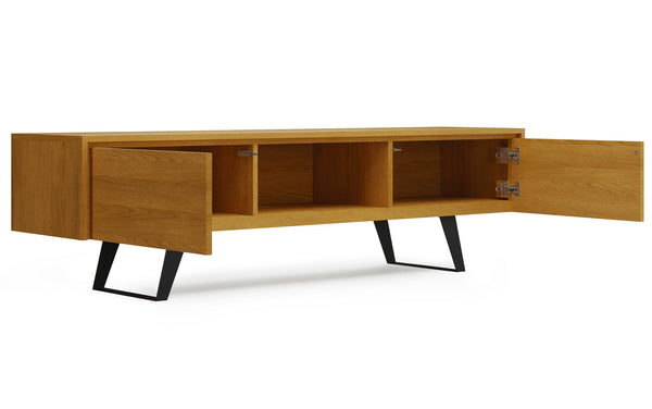 Simpli Home 72 Inch TV Media Stand In Oak