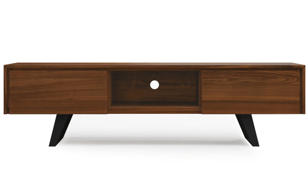 Simpli Home 72 Inch TV Media Stand In Walnut