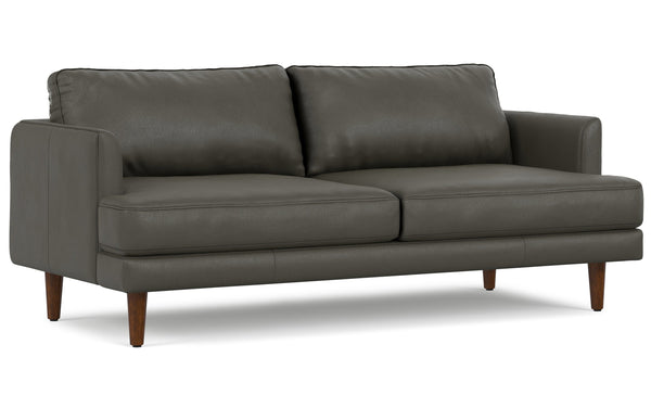 Simpli Home 76 Inch Sofa In Genuine Leather