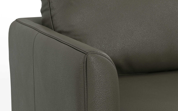 Simpli Home 76 Inch Sofa In Genuine Leather