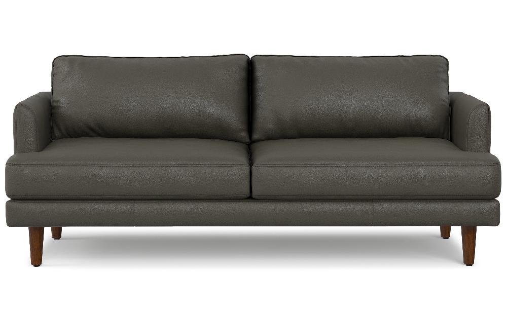 simpli home 76 inch Sofa in Genuine Leather