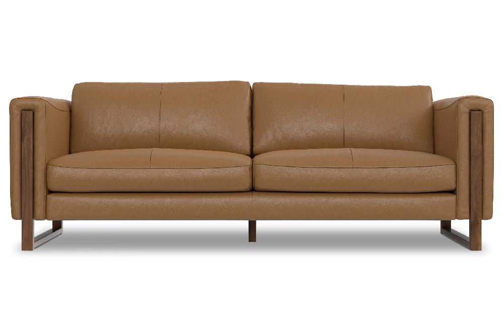 simpli home 83 inch Sofa in Genuine Leather
