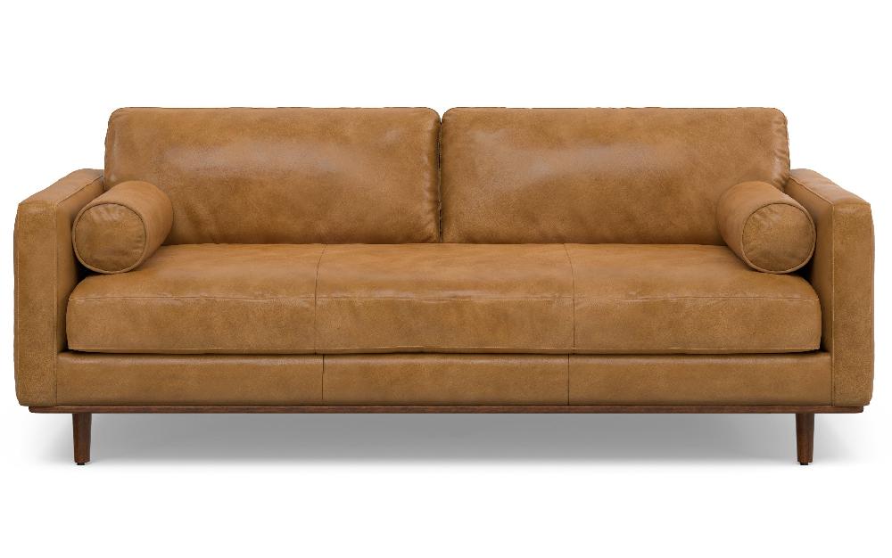 simpli home 89 inch Sofa in Genuine Leather