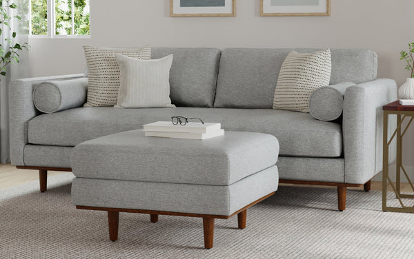 Simpli Home 89 Inch Sofa In Woven-Blend Fabric