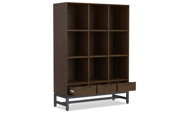 Simpli Home 9 Cube Bookcase With Drawers