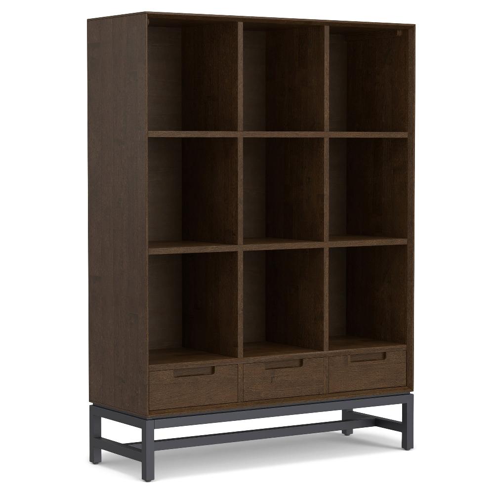 simpli home 9 Cube Bookcase with Drawers