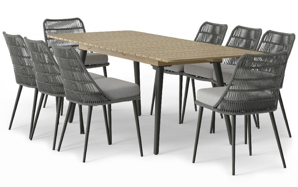 simpli home 9 Piece Outdoor Dining Set