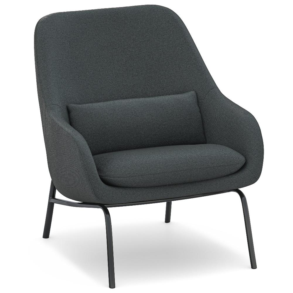 simpli home Accent Chair in Steel Grey