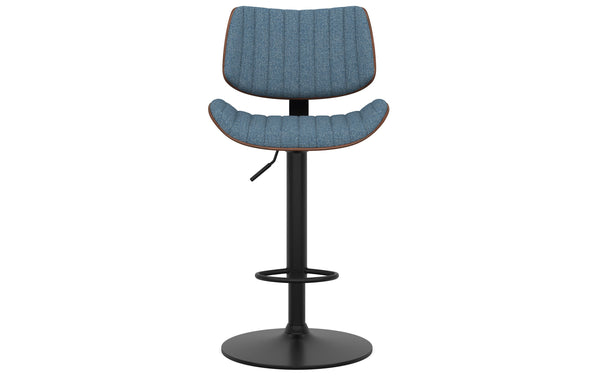 Simpli Home Adjustable Swivel Bar Stool In Linen